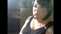 UK Chubby Mistress Smokes A Cigarette With A Holder - Dangling Drifting Fetish